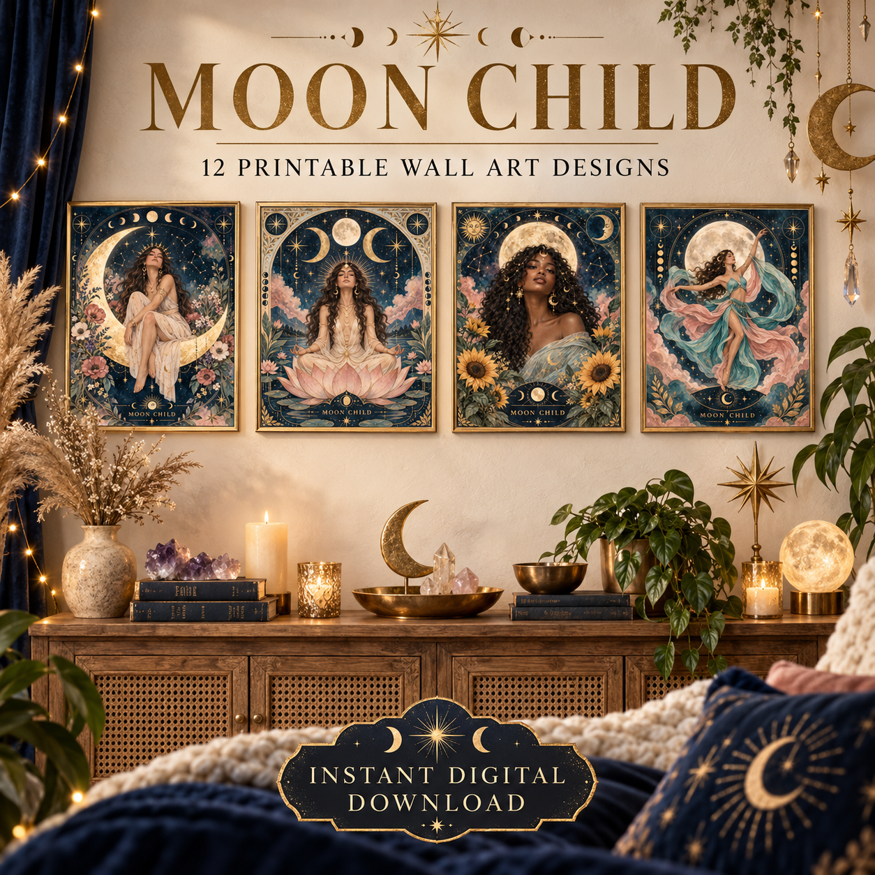 Moon Child Gallery Collection Printable Wall Art | Instant Download