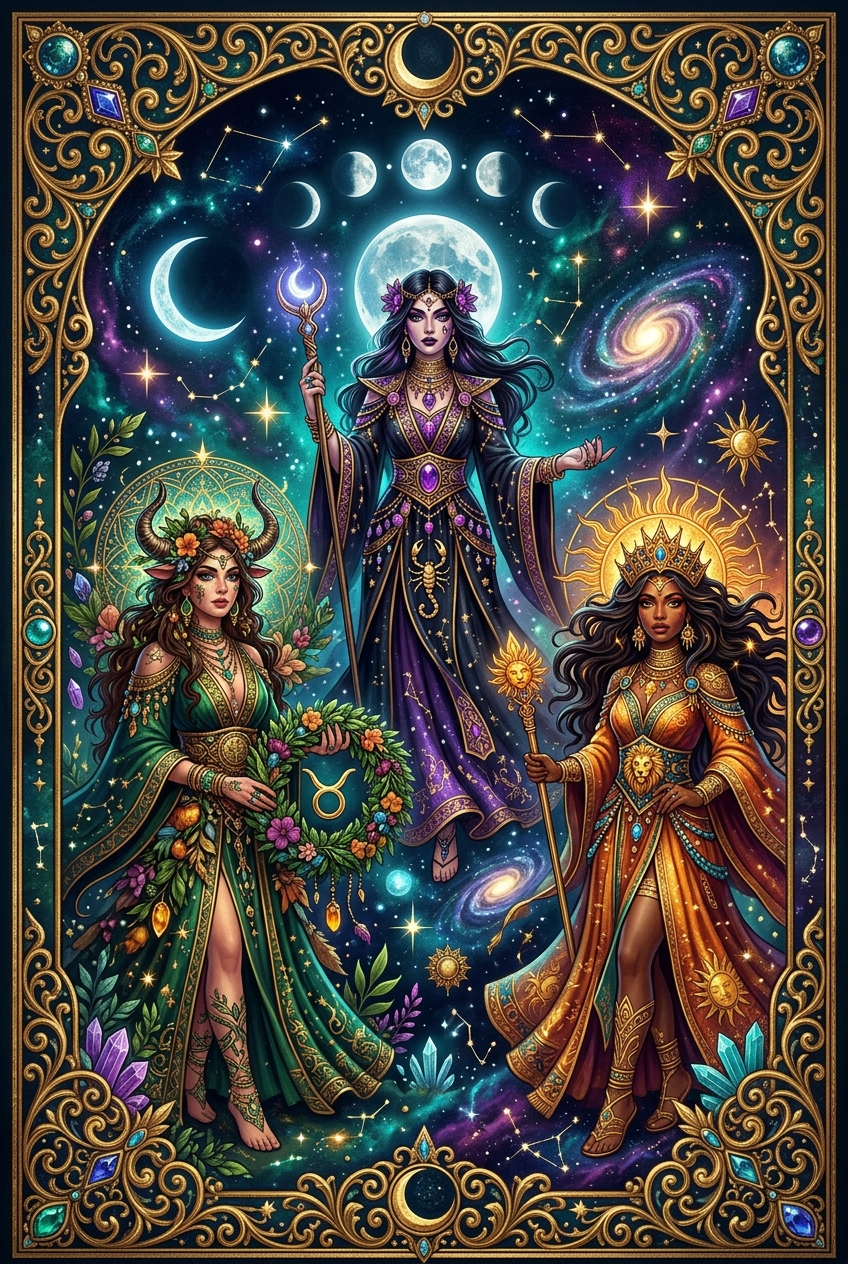 Zodiac Goddess Coloring Book