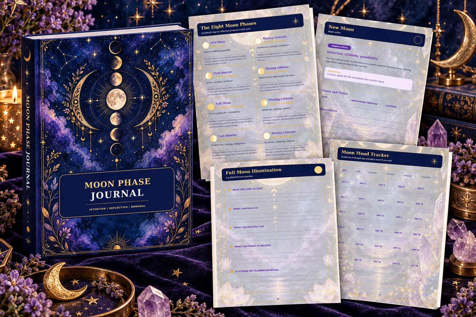 Moon Phase Journal Printable Journal PDF | Instant Download