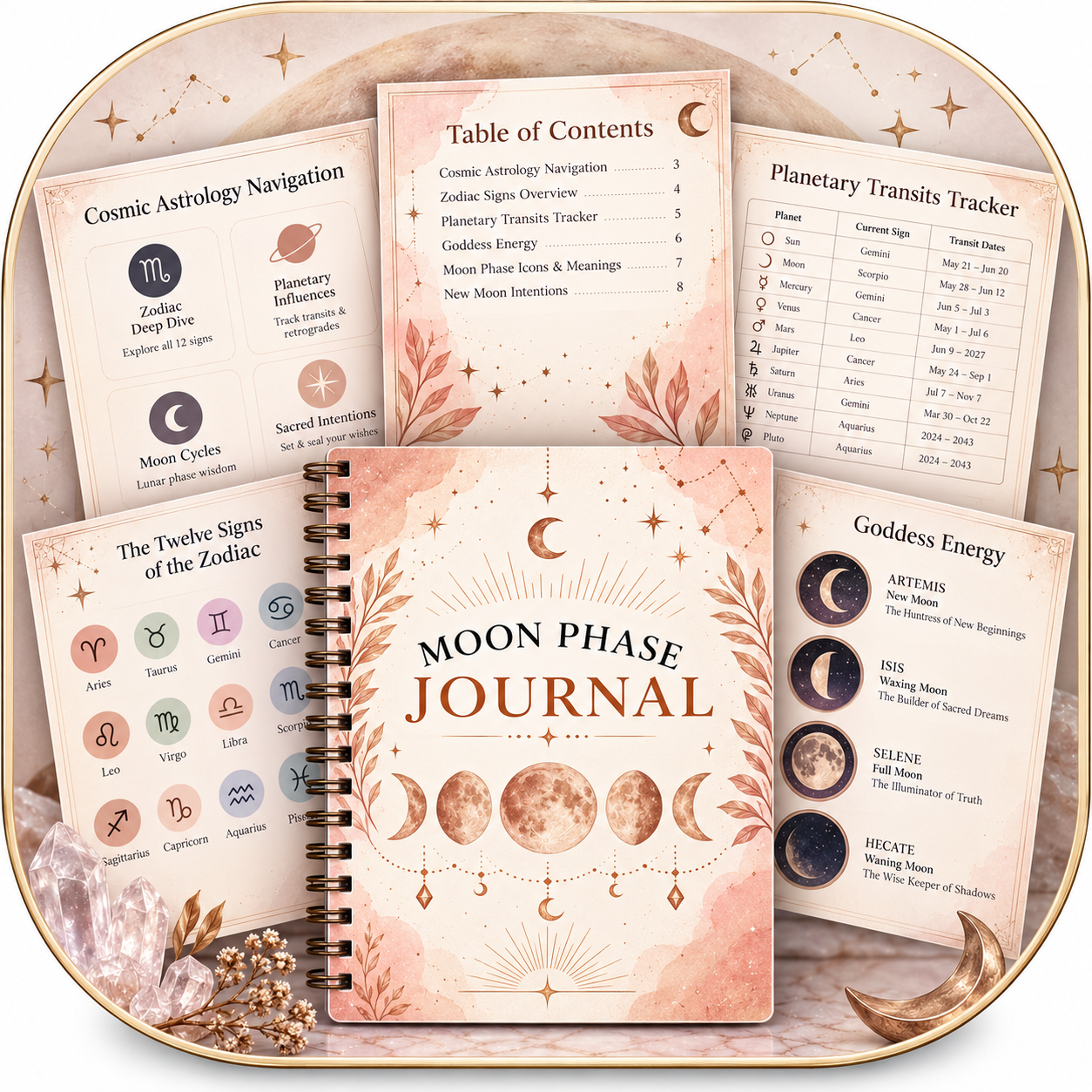 Moon Phase Journal Printable Journal PDF | Instant Download